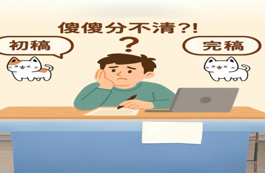 「初稿」與「完稿」?讓果時來告訴你