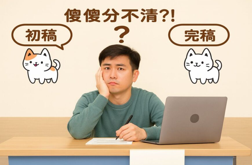 「初稿」與「完稿」差別?